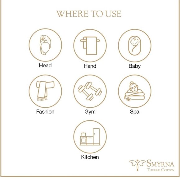 NWT Smyrna Turkish Cotton Hand Towel - set of 2 - Picture 3 of 4